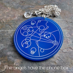 The Angels Have the Phone Box Gallifreyan Necklace
