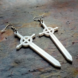 Silver Sword earrings