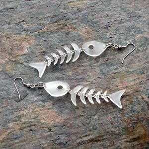 Fishbones Laser-cut Earrings (Pierced or Clip-on)