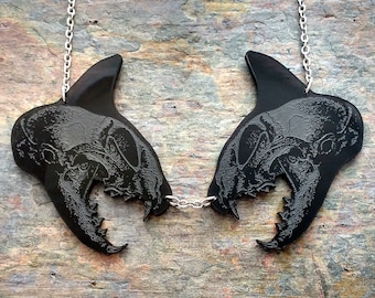 Cat Skull Statement necklace Laser-cut