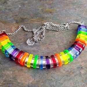 Collar arco iris collar - laser Cut acrílico
