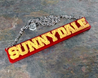 Sunnydale necklace - Slayer inspired laser cut necklace