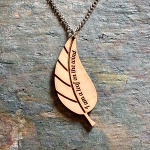 I am a leaf on the wind Firefly/Serenity Necklace Laser cut leaf image 4
