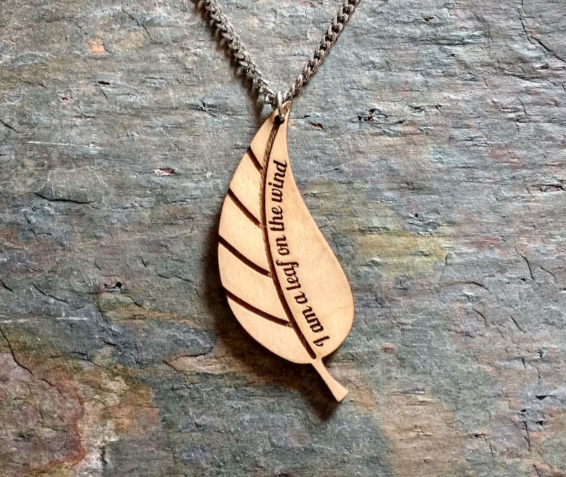 I am a leaf on the wind Firefly/Serenity Necklace Laser cut leaf image 4