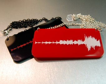 Custom Sound Wave, Personalised Sound Wave Necklace