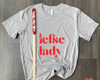 Lefse Lady Camiseta gráfica para mujer, Lefse