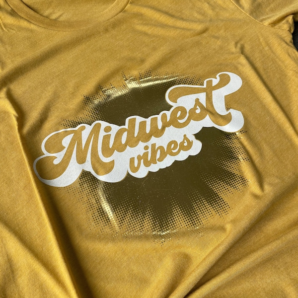 Midwest Vibes Gold Foil Graphic Tee, Unisex