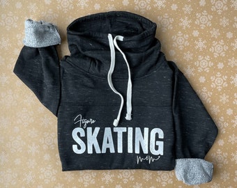 Figure Skating Mom Women's Fleece Cowl Neck Sweatshirt