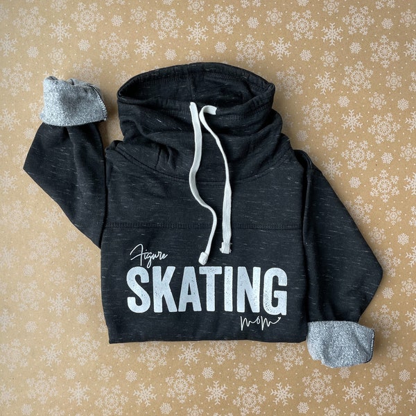Figure Skating Mom Women's Fleece Cowl Neck Sweatshirt