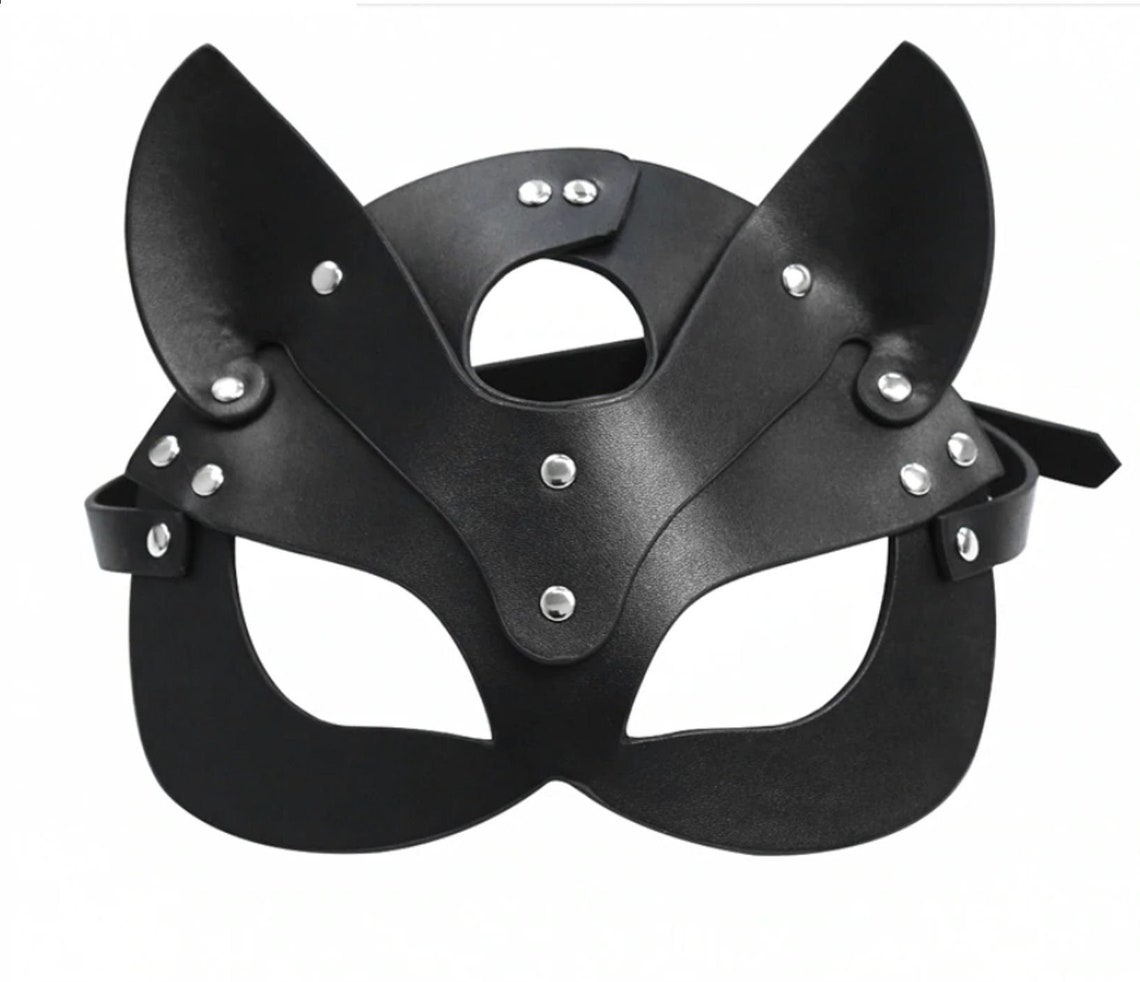 Catwoman Ears Eye Face Mask matt Bell Choker FREE UK Etsy