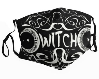 WITCH Face Mask Halloween Moon Spell Party Free Uk Post