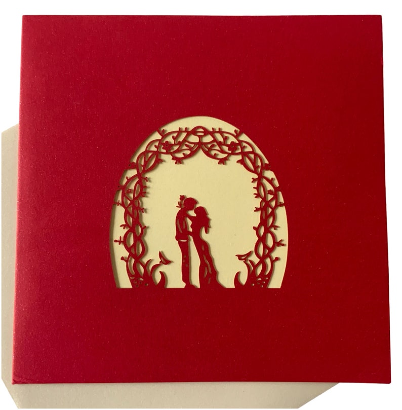 Wedding Day Card Anniversary Greeting Card Pop Up Blank Unusual Ruby Wedding
