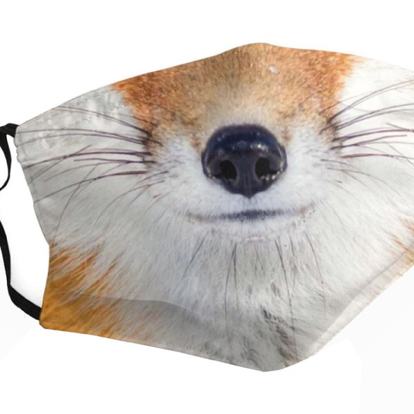 Fox Face Mask Animal Wildlife Gift for Her Him Adjustable