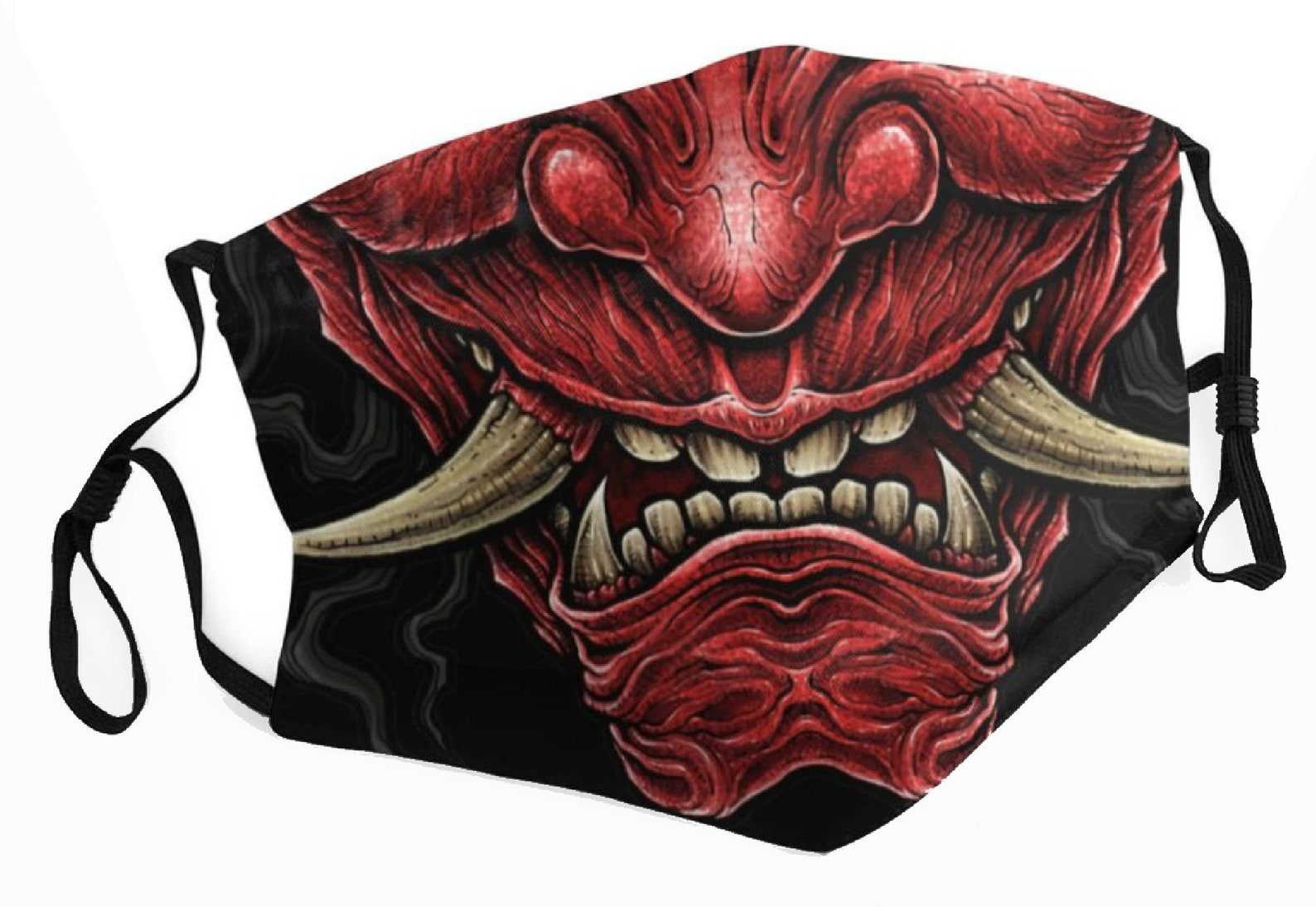 DEVIL Demon Face Mask Halloween Adjustable Face Mask FREE Uk Etsy