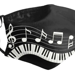 Piano Music Face Mask Teacher Band Adult Adjustable Nose Wire FREE UK Postage