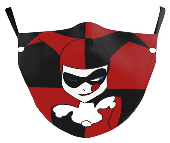 Harley Quinn Face Mask Adult FREE UK Postage | Etsy