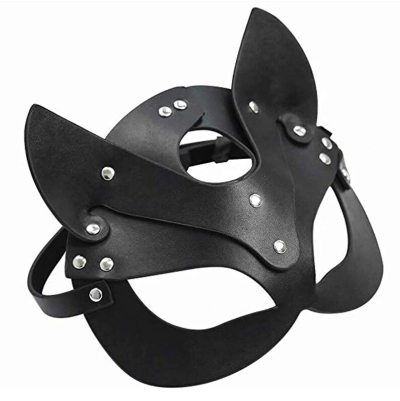Catwoman Ears Eye Face Mask matt Bell Choker FREE UK Etsy