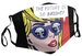 50's Face Mask Pop Art Depop Sunglasses Kitsch Washable Best Friend FREE Uk Postage Black 