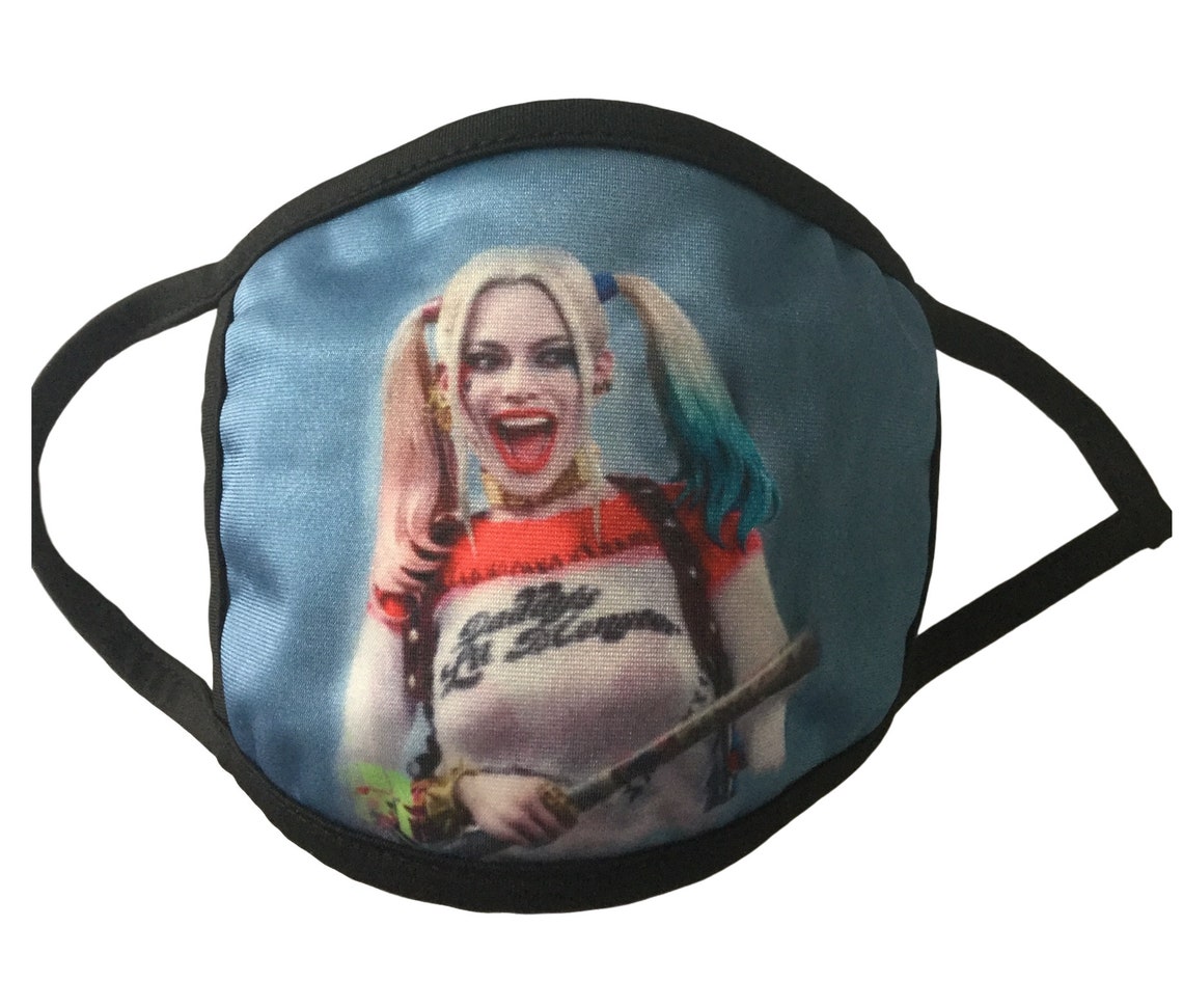 Harley Quinn Face Mask Adult Washable FREE UK Postage Etsy