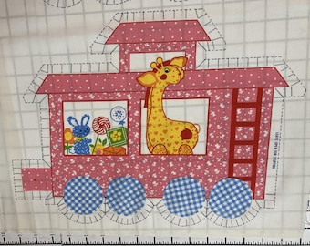 Circus Train Pillow panel - DISCOUNTED