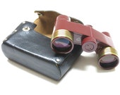 RARE Vintage USSR Russian Opera Glasses Theater 39 s Binocular 2.5x In Leather Case