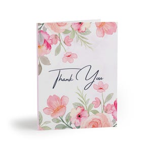 Set di biglietti di auguri floreali di ringraziamento - Biglietti eleganti per tutte le occasioni, biglietti di ringraziamento, set di cancelleria, carte regalo, ringraziamenti per matrimoni