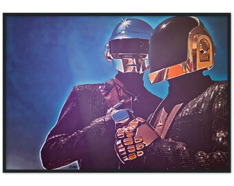 Daft Punk - Museum-Quality Matte Paper Wooden Framed Poster