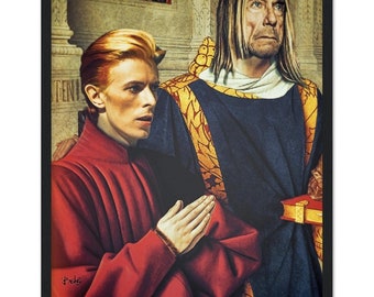 David and Iggy - Museum-Quality Matte Paper Wooden Framed Poster