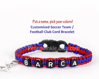 Bracelet Tressé Barcelone – Unisexe, Pour Fans Du Barça – Cadeau Idéal Pour Tout Amateur