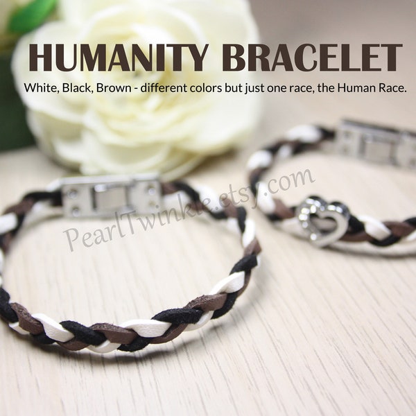 Humanity Bracelet jewelry, Black Lives Matter, All Lives Matter, One Human Race, In This Together, Anti Racism, Fight Racism, Stop racism
