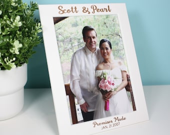customized couples picture frame with text, wedding photo frame, for photo size 5x7, gift for couple, wedding gift
