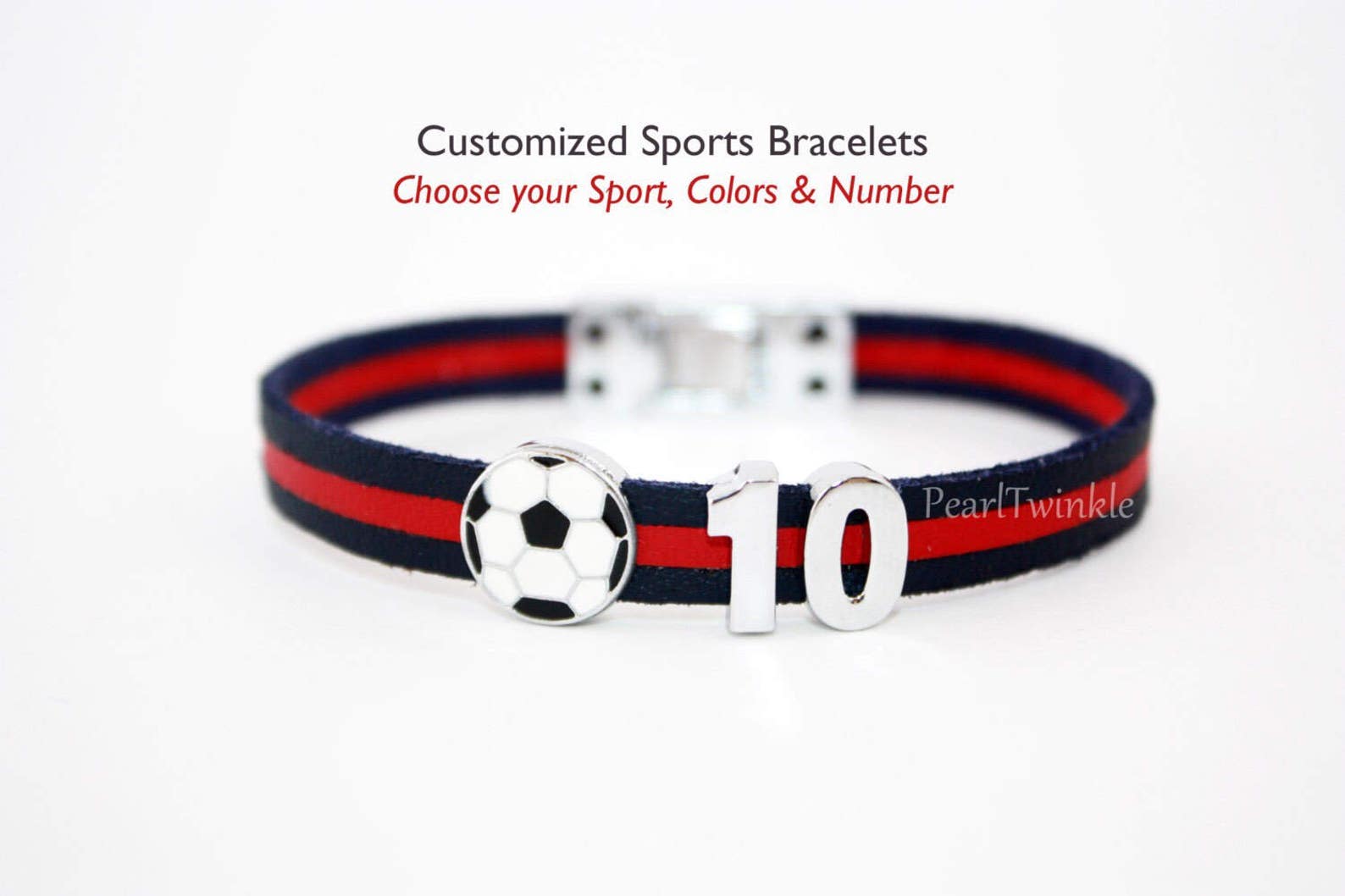 Custom Jersey Team Number Sports Bracelet Soccer Leather Etsy Canada