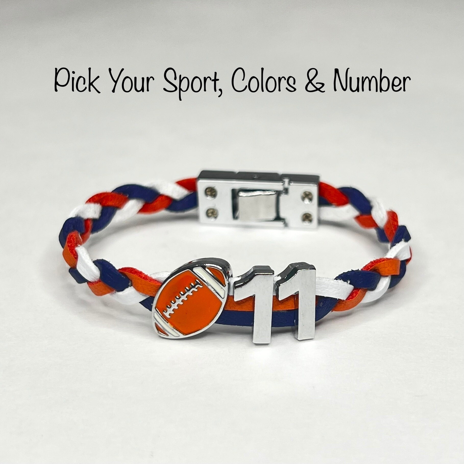 Benutzerdefinierte Fußball Trikot Nummer Sport Armband, Lederarmband mit Schnalle, andere Sportarten - Fußball Basketball Volleyball Baseball Softball