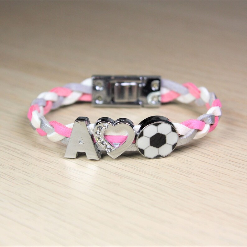 Girl's Soccer Bracelet Jewelry with Initial Personalized Etsy