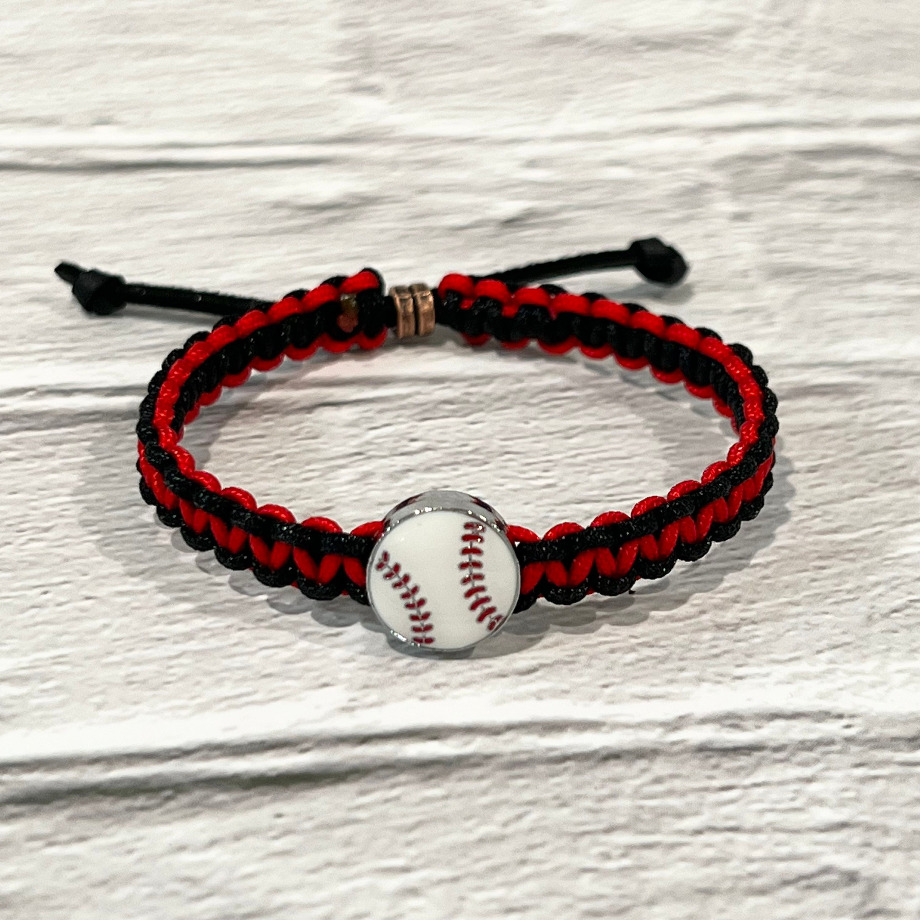 Baseball Bracelet Adjustable Sports Bracelet -