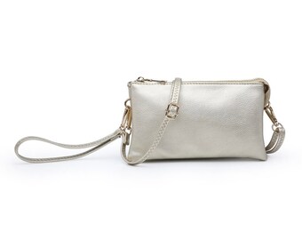 purse with 3 zippered compartments