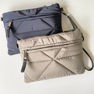 Nylon crossbody convertible clutch bag