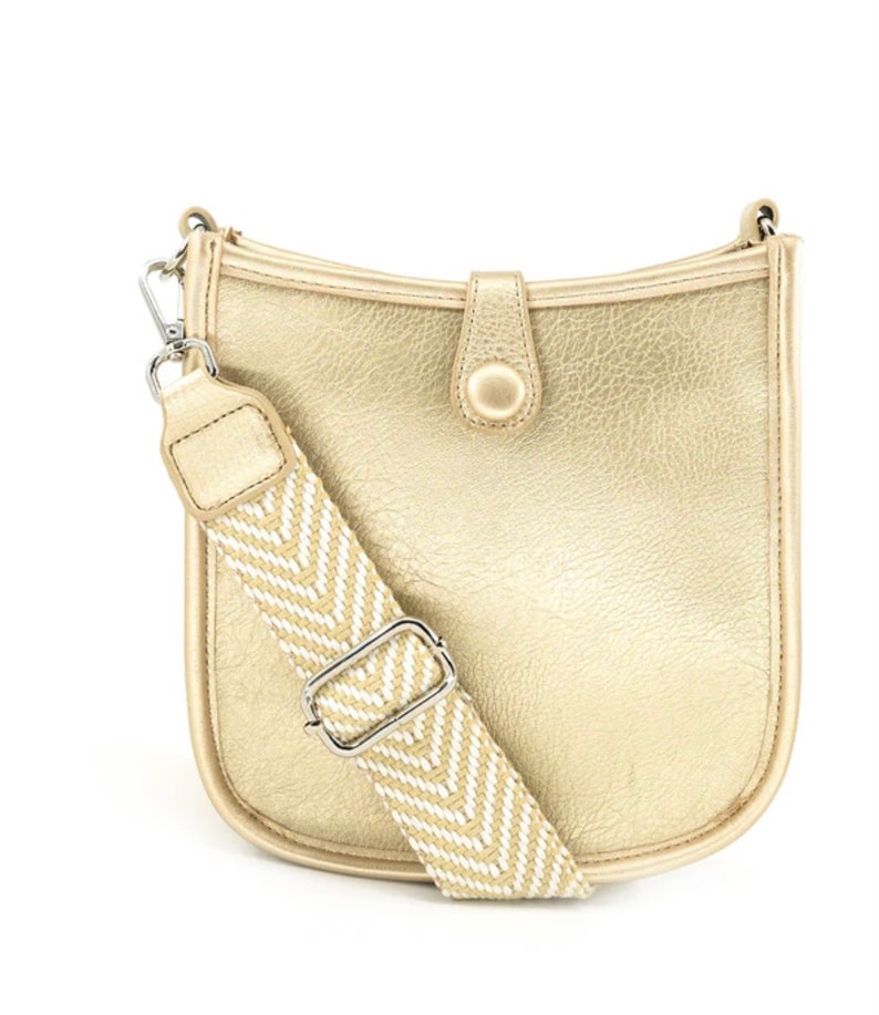 Mini Vegan Crossbody Bag Pebbled Vegan Leather Guitar Strap Etsy