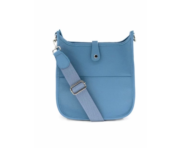 Pebbled Messenger Bag Webbing Strap Vegan Leather Crossbody Bag Canvas Strap Etsy Canada