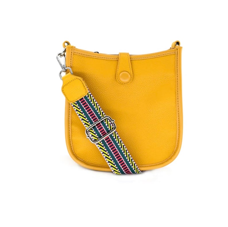 Mini Vegan Crossbody Bag Pebbled Vegan Leather Guitar Strap Etsy