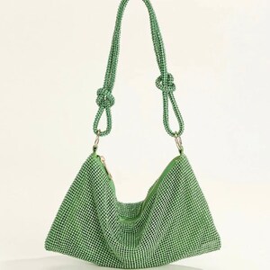 Rhinestone evening shoulder bag