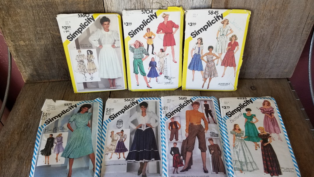 Vintage Simplicity Women's Fashion Patterns 80's, Learn to Sew, Easy ...