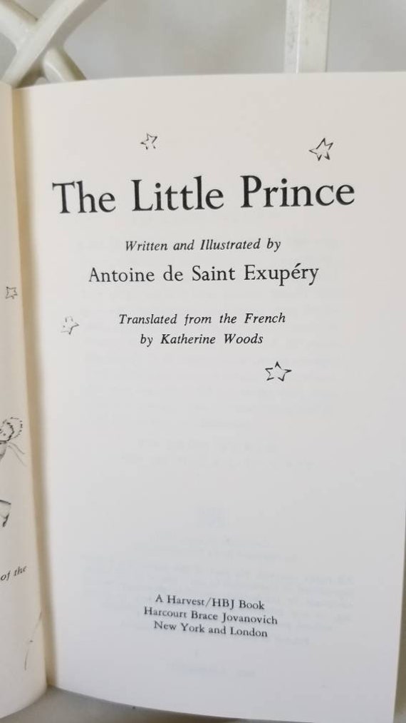 Le Petit Prince Harcout Brace World ⑧ Vintage Book 