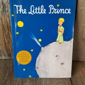 Vintage Book &quot;The Little Prince&quot; 1971, Antoine De Saint-Exupery, Harcourt-Brace-World NY, Paper Back Book , Translated French/English-Woods