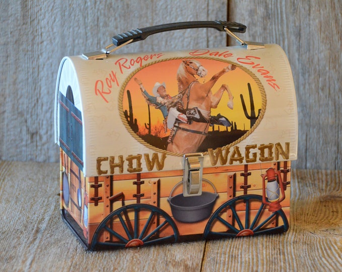 Roy Rogers Chow Wagon Lunch Tin Box, Mae West and Trigger Too ...