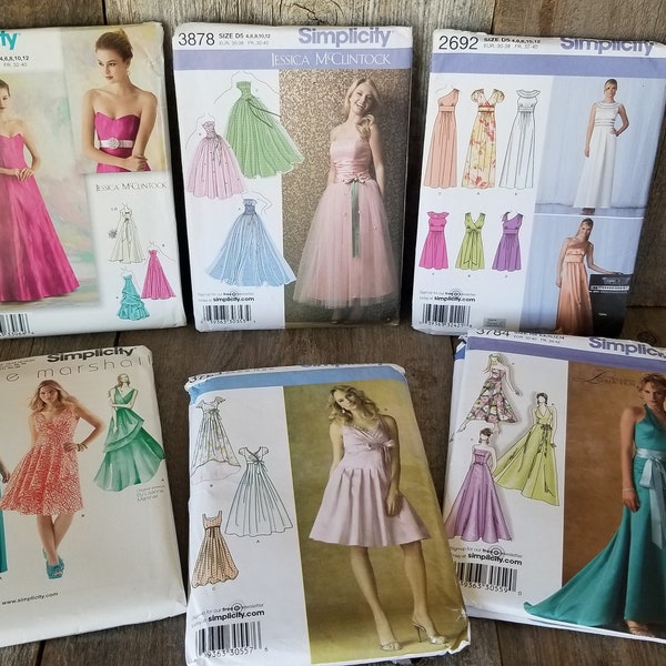 Simplicity Patterns, Evening Gown, Prom Dress, School Dance Formals, Bridesmaids, Costumes Halloween/Theater/Stage, Jessica McClintock