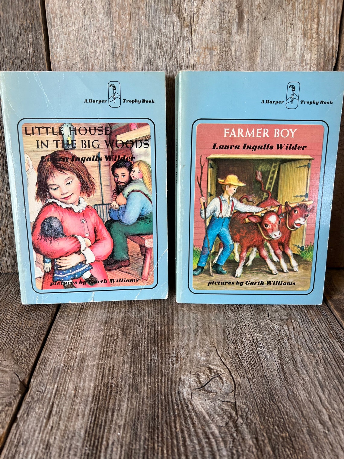Laura Ingalls Wilder Little House on the Prairie Blue Set Etsy