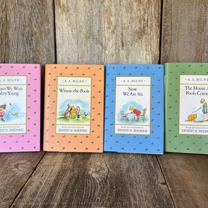 Winnie The Pooh Four Book Set, Winnie the Pooh,  When We Were Very Young, The House at Pooh Corner, Now We Are Six, A. A. Milne, E. Shephard