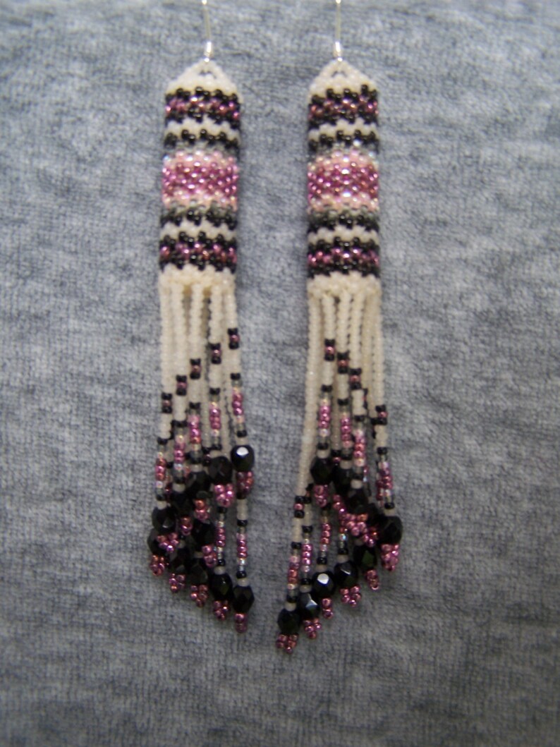 Native American handmade beaded glass windchime earrings Etsy