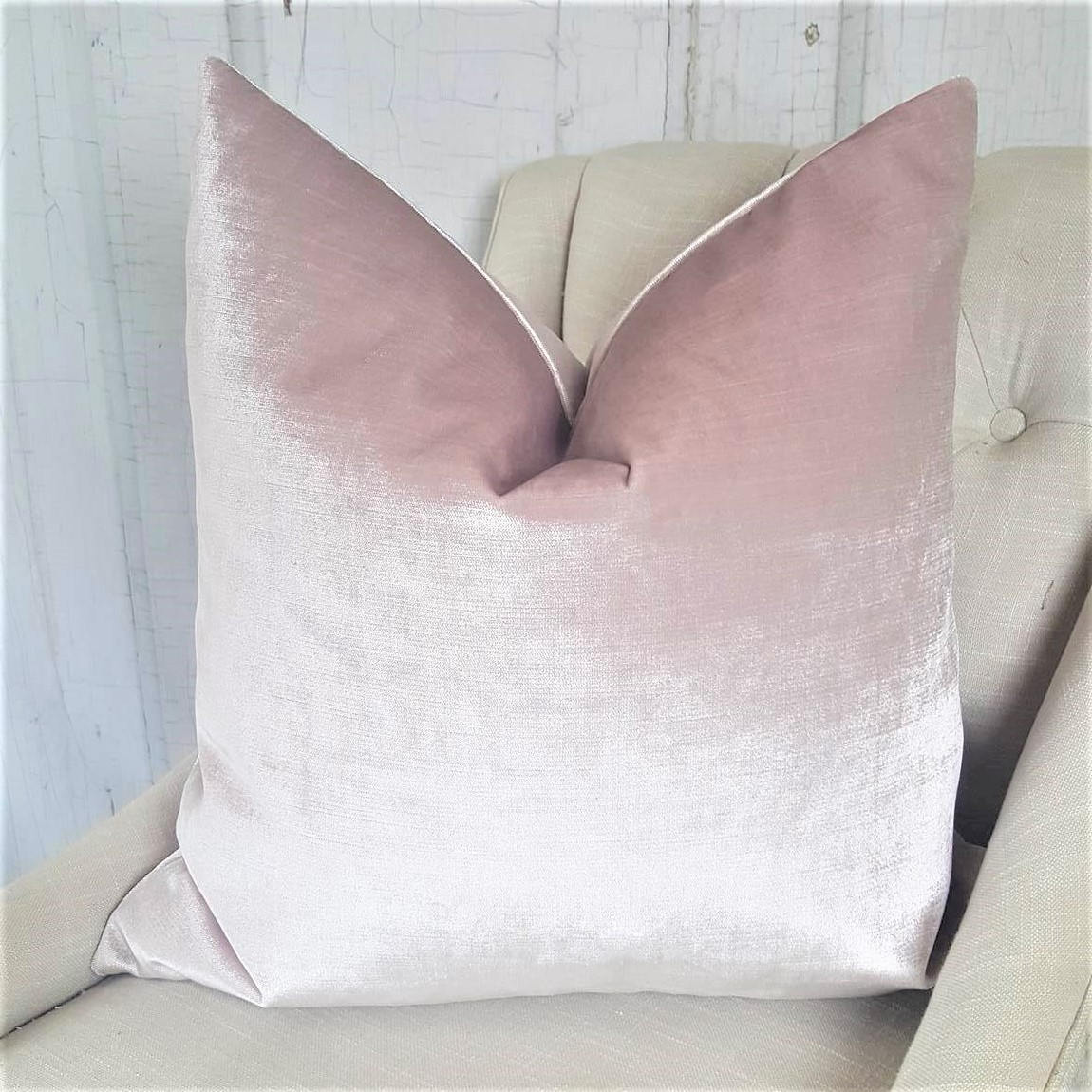 Light Pink Velvet Pillow Cover Euro Pillow Sham Decorative Etsy